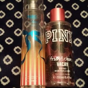 Body Spray Mist Pink and Bath and Body Works